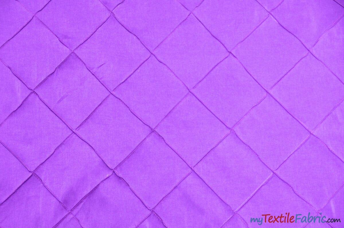 Taffeta Pintuck Fabric | 4"x4" Diamond | Diamond Taffeta Fabric | 58" Wide | Multiple Colors | Wholesale Bolt | Fabric mytextilefabric Bolts Night Purple 