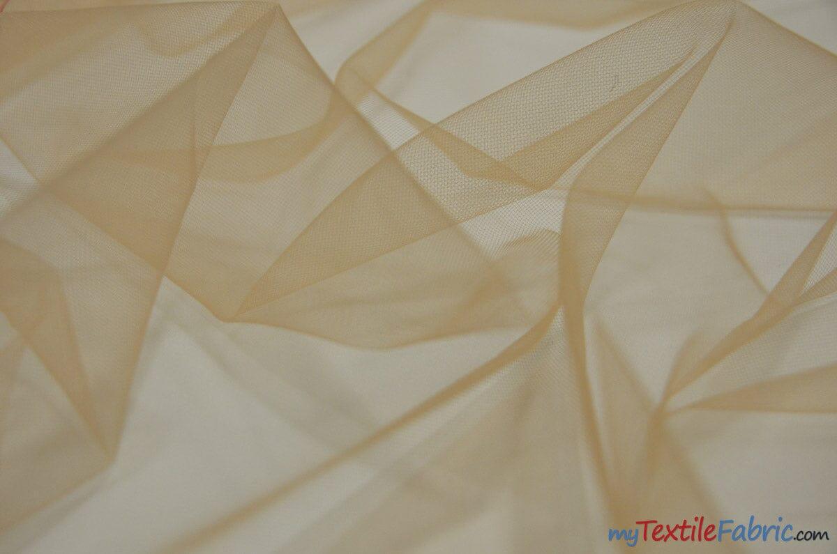 Super Soft Micro Mesh Fabric | Subtle Stretch Tulle Fabric | 60" Wide | 4 Colors for Tulle Fabric for Dresses | Fabric mytextilefabric Yards Nude 