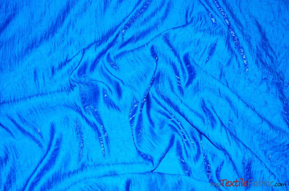 Iridescent Crush Shimmer Fabric | Iridescent Fabric | 54" Wide | Multiple Colors | Continuous Yards | Fabric mytextilefabric Yards Ocean Blue 