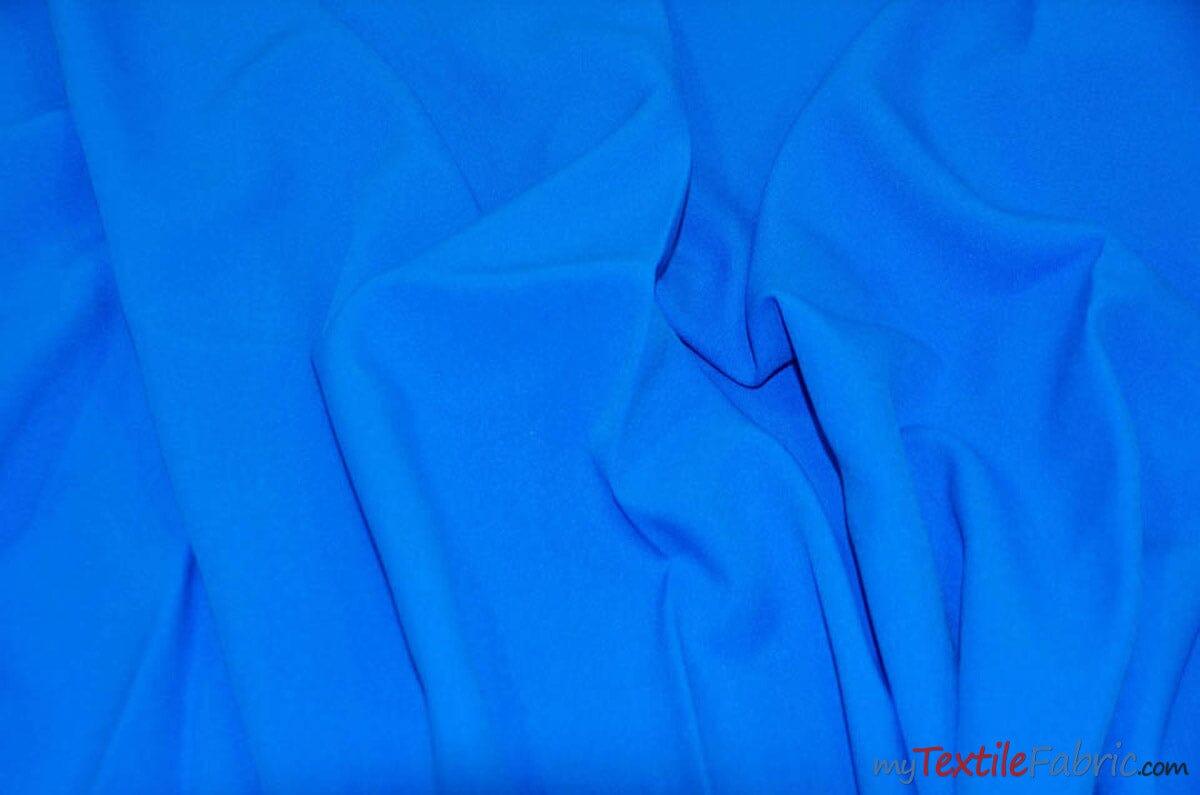 60" Wide Polyester Fabric Sample Swatches | Visa Polyester Poplin Sample Swatches | Basic Polyester for Tablecloths, Drapery, and Curtains | Fabric mytextilefabric Sample Swatches Ocean Blue 