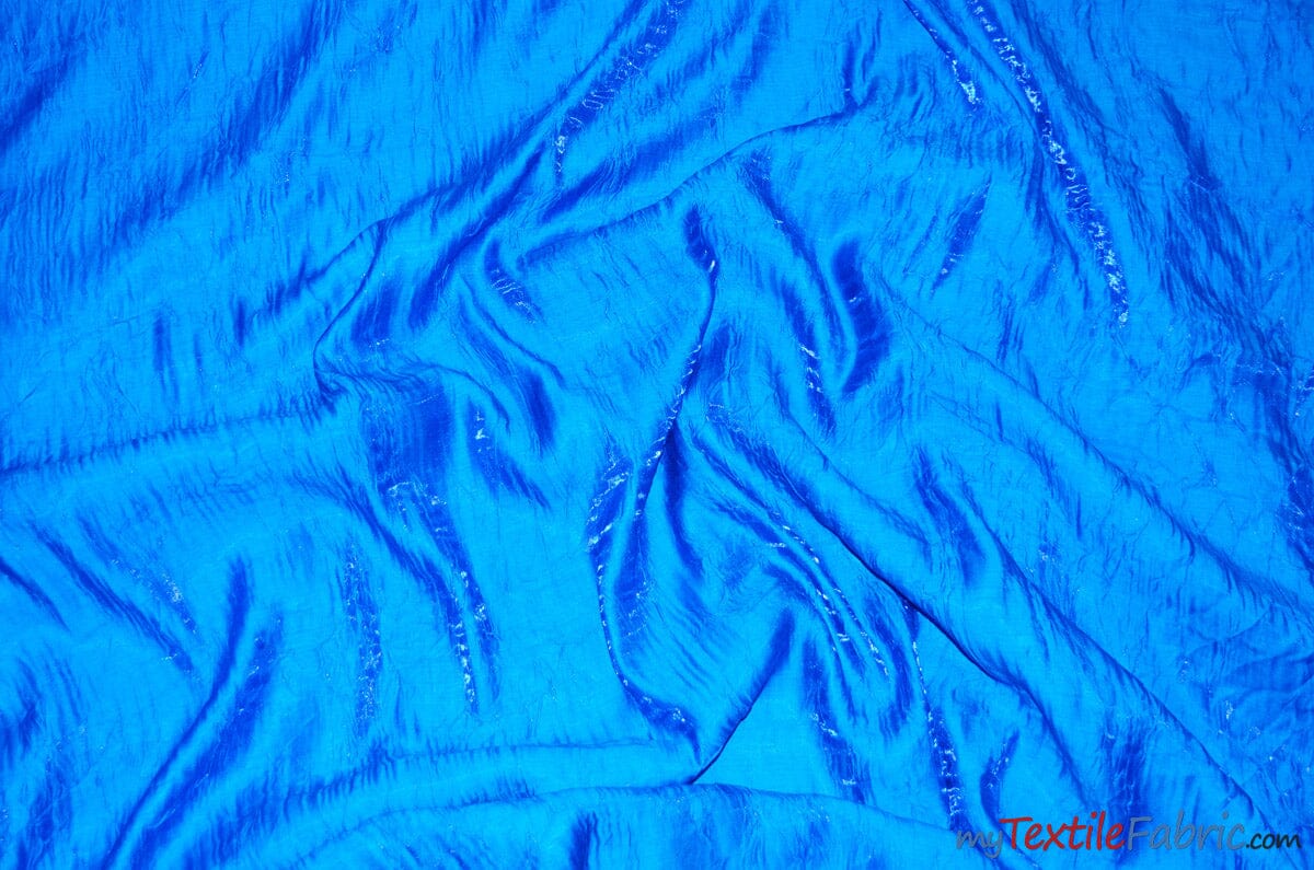 Iridescent Crush Shimmer Fabric | Iridescent Fabric | 54" Wide | Multiple Colors | Wholesale Bolt | Fabric mytextilefabric Bolts Ocean Blue 