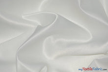 Load image into Gallery viewer, L&#39;Amour Satin Fabric | Polyester Matte Satin | Peau De Soie | 60&quot; Wide | Wholesale Bolt | Wedding Dress, Tablecloth, Multiple Colors | Fabric mytextilefabric Bolts Offwhite 