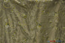 Aurora Taffeta Embroidery | Embroidered Floral Taffeta | 54" Wide | Multiple Colors | Fabric mytextilefabric Yards Olive 