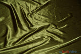 Charmeuse Satin Fabric | Silky Soft Satin | 60" Wide | Continuous Yards | Multiple Colors | Fabric mytextilefabric Yards Olive 