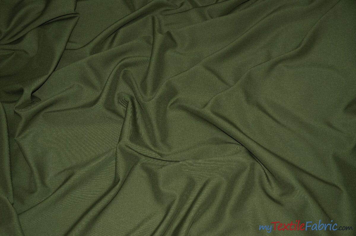 60" Wide Polyester Fabric Sample Swatches | Visa Polyester Poplin Sample Swatches | Basic Polyester for Tablecloths, Drapery, and Curtains | Fabric mytextilefabric Sample Swatches Olive 