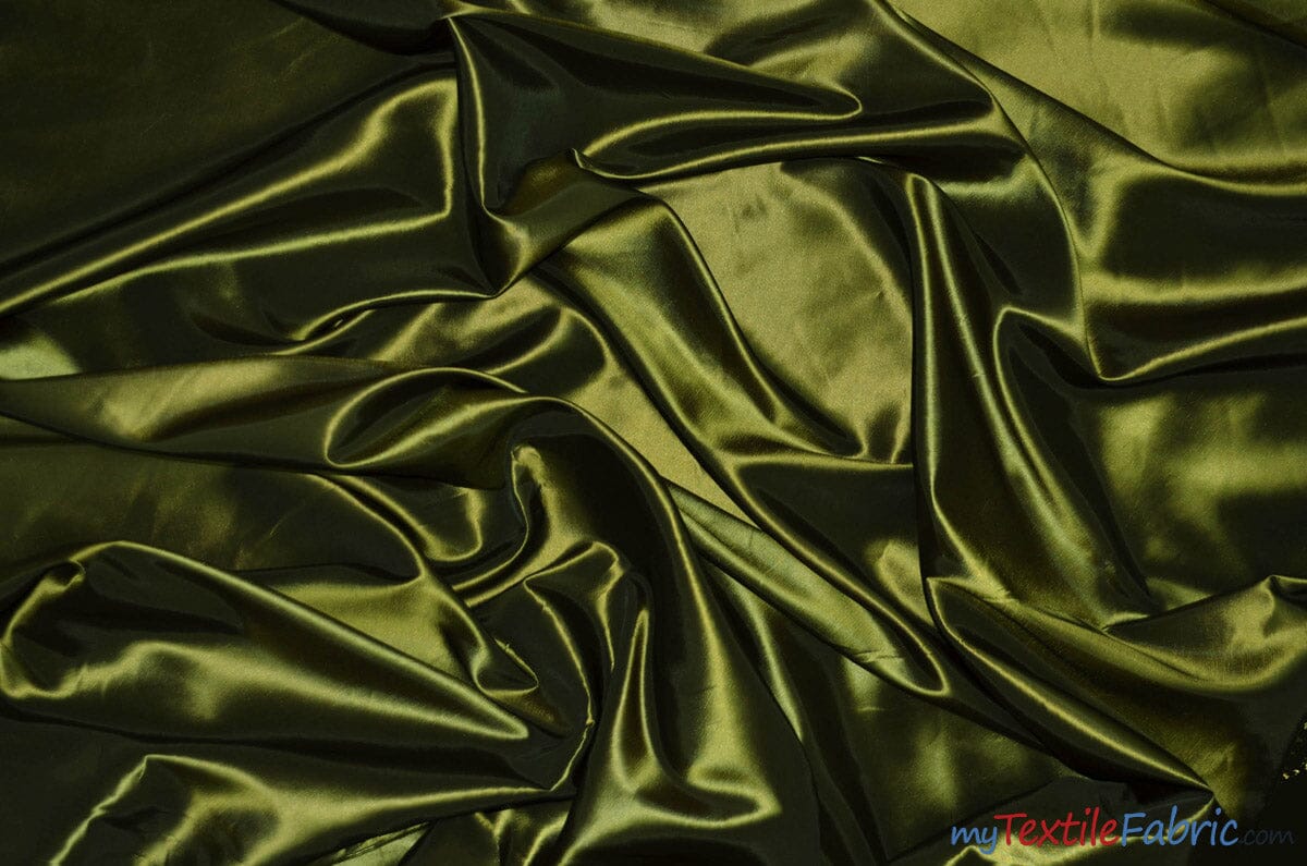Stretch Taffeta Fabric | 60" Wide | Multiple Solid Colors | Sample Swatch | Costumes, Apparel, Cosplay, Designs | Fabric mytextilefabric Sample Swatches Olive 