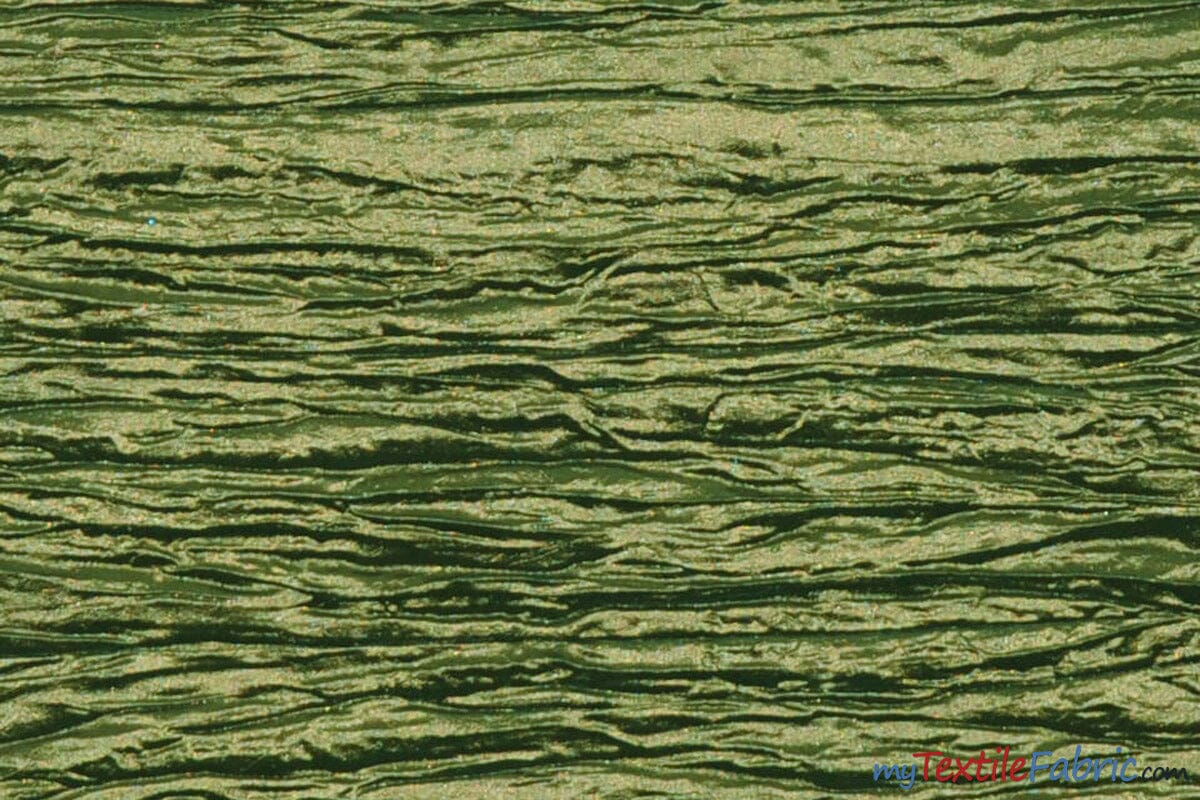 Crease Taffeta Fabric | Crush Taffeta | 52" Wide | Sample Swatch Page | Multiple Colors | Fabric mytextilefabric Sample Swatches Olive 