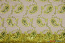 Coco Paisley Sheer Embroidery | Double Scallop Lace | 52" Wide | Fabric mytextilefabric Yards Olive 