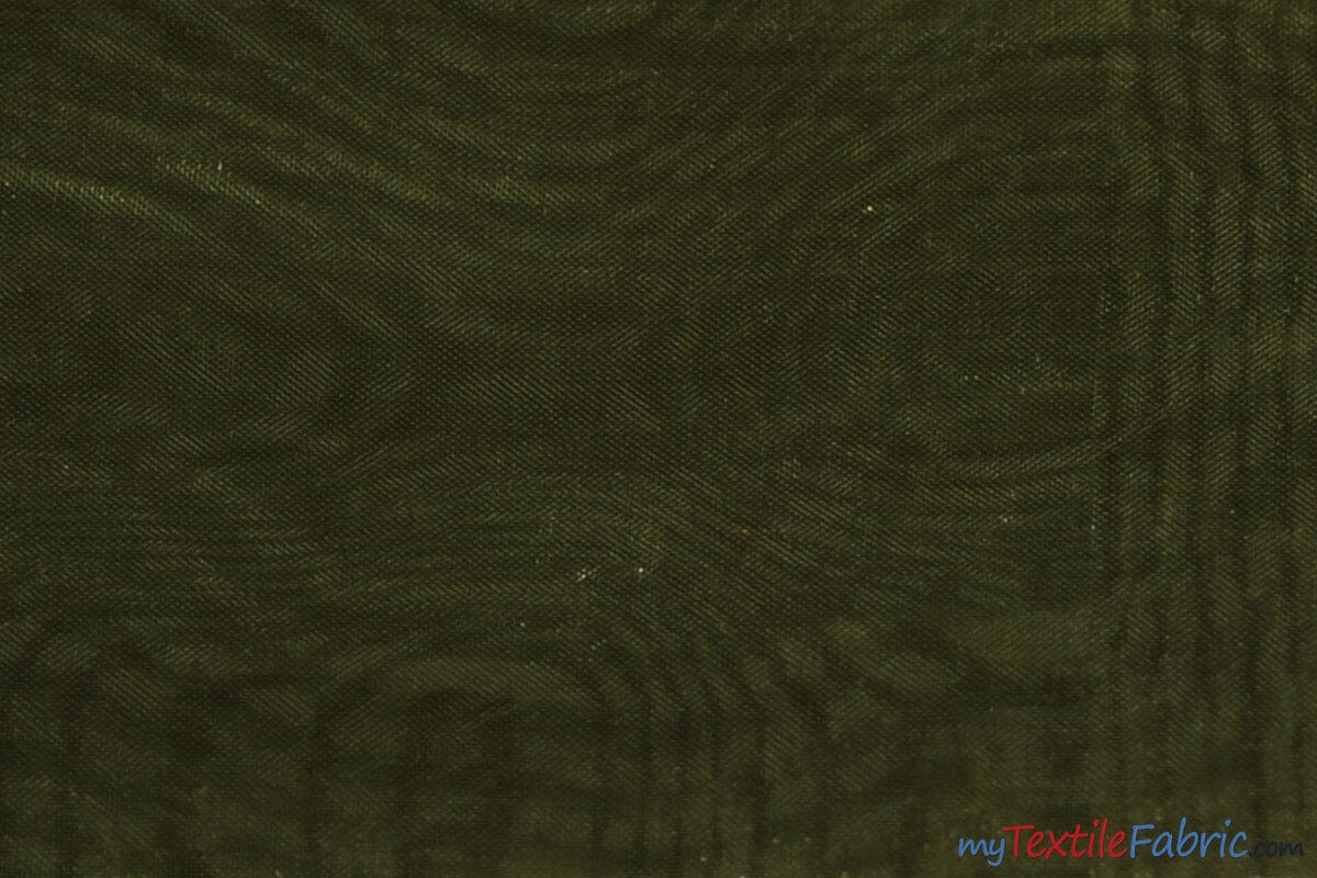 Soft and Smooth Mirror Organza Fabric | 60" Wide | Wholesale Bolt | Multiple Colors | Fabric mytextilefabric Bolts Olive 