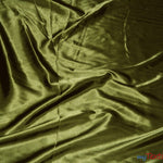 Load image into Gallery viewer, Silky Soft Medium Satin Fabric | Lightweight Event Drapery Satin | 60&quot; Wide | Economic Satin by the Wholesale Bolt | Fabric mytextilefabric Bolts Olive 0049 
