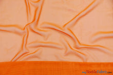 Load image into Gallery viewer, Double Georgette Fabric | 100% Polyester | 60&quot; Wide | Multiple Colors | Poly Georgette Fabric | Fabric mytextilefabric Yards Orange 