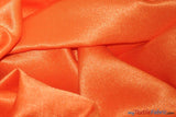 L'Amour Satin Fabric | Polyester Matte Satin | Peau De Soie | 60" Wide | Sample Swatch | Wedding Dress, Tablecloth, Multiple Colors | Fabric mytextilefabric Sample Swatches Orange 