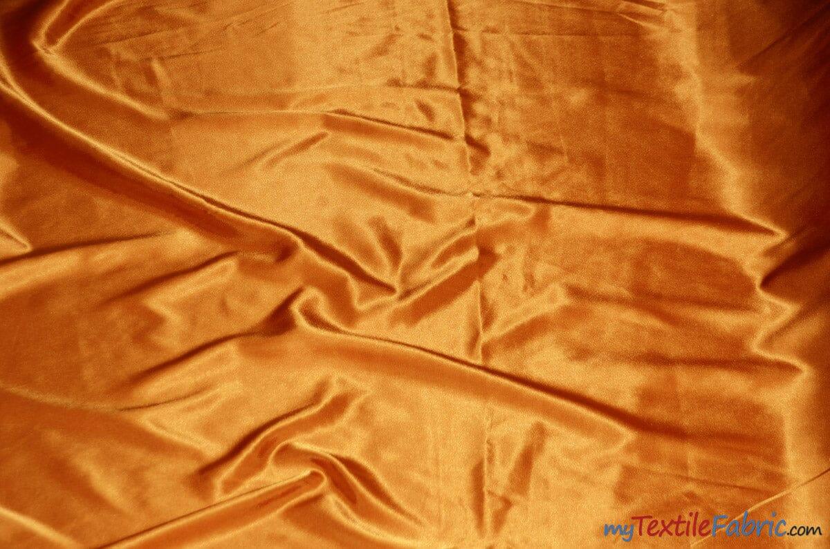 Charmeuse Satin Fabric | Silky Soft Satin | 60" Wide | Continuous Yards | Multiple Colors | Fabric mytextilefabric Yards Orange 