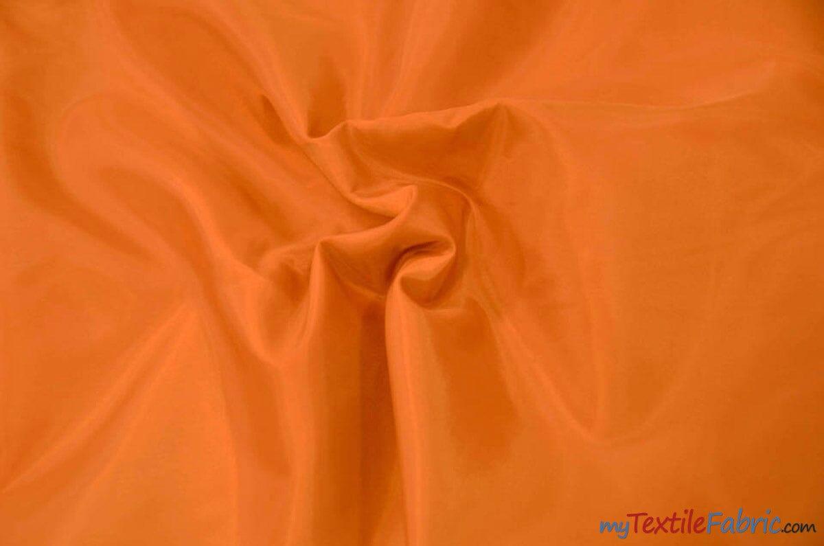 Polyester Lining Fabric | Woven Polyester Lining | 60" Wide | Sample Swatch | Imperial Taffeta Lining | Apparel Lining | Tent Lining and Decoration | Fabric mytextilefabric Sample Swatches Orange 