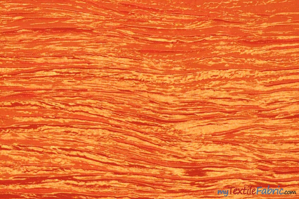 Crease Taffeta Fabric | Crush Taffeta | 52" Wide | Wholesale Bolt | Multiple Colors | Fabric mytextilefabric Bolts Orange 