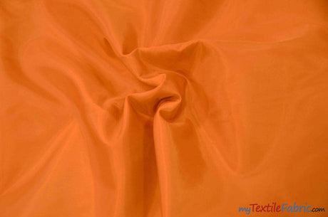 Polyester Lining Fabric | Woven Polyester Lining | 60" Wide | Continuous Yards | Imperial Taffeta Lining | Apparel Lining | Tent Lining and Decoration | Fabric mytextilefabric Yards Orange 