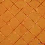 Load image into Gallery viewer, Taffeta Pintuck Fabric | 4&quot;x4&quot; Diamond | Diamond Taffeta Fabric | 58&quot; Wide | Multiple Colors | Wholesale Bolt | Fabric mytextilefabric Bolts Orange 

