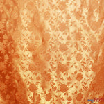 Load image into Gallery viewer, Satin Jacquard | Satin Flower Brocade | 60&quot; Wide | Sold by the Continuous Yard | Fabric mytextilefabric Yards Orange 
