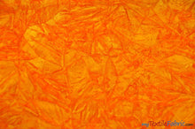 Load image into Gallery viewer, Crushed Triple Velvet | Crush Velvet Fabric | 45&quot; Wide | Original Crushed Plush Velvet | Multiple Colors | Fabric mytextilefabric Yards Orange 