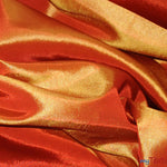 Load image into Gallery viewer, Taffeta Fabric | Two Tone Taffeta Fabric | Non Stretch Taffeta | 60&quot; Wide | Multiple Solid Colors | Wholesale Bolt | Fabric mytextilefabric Bolts Orange 
