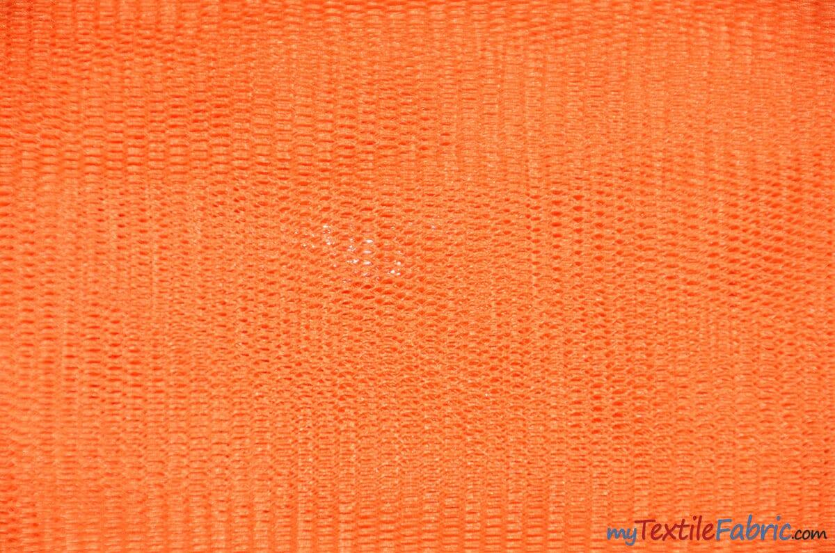 Hard Net Crinoline Fabric | Petticoat Fabric | 54" Wide | Stiff Netting Fabric is Traditionally used to give Volume to Dresses Fabric mytextilefabric Yards Orange 