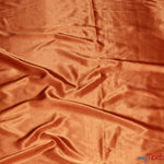 Load image into Gallery viewer, Silky Soft Medium Satin Fabric | Lightweight Event Drapery Satin | 60&quot; Wide | Economic Satin by the Wholesale Bolt | Fabric mytextilefabric Bolts Orange 0070 
