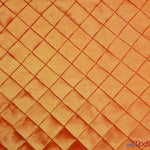Load image into Gallery viewer, Taffeta Pintuck Fabric | 2&quot;x2&quot; Diamond | Diamond Taffeta Fabric | 54&quot; Wide | Multiple Colors | Fabric mytextilefabric Yards Orange 
