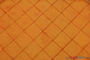 Taffeta Pintuck Fabric | 4"x4" Diamond | Diamond Taffeta Fabric | 58" Wide | Multiple Colors | Continuous Yards | Fabric mytextilefabric Yards Orange 