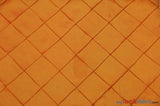 Taffeta Pintuck Fabric | 4"x4" Diamond | Diamond Taffeta Fabric | 58" Wide | Multiple Colors | Continuous Yards | Fabric mytextilefabric Yards Orange 