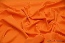 Load image into Gallery viewer, Scuba Double Knit Fabric | Basic Wrinkle Free Polyester Fabric with Mechanical Stretch | 60&quot; Wide | Multiple Colors | Poly Knit Fabric | Fabric mytextilefabric Yards Orange 
