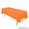 60" x 108" Banquet Polyester Tablecloth | Sold By Piece or Wholesale Box | Fabric mytextilefabric By Piece Orange 