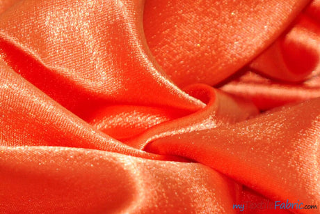 Superior Quality Crepe Back Satin | Japan Quality | 60" Wide | Continuous Yards | Multiple Colors | Fabric mytextilefabric Yards Orange 