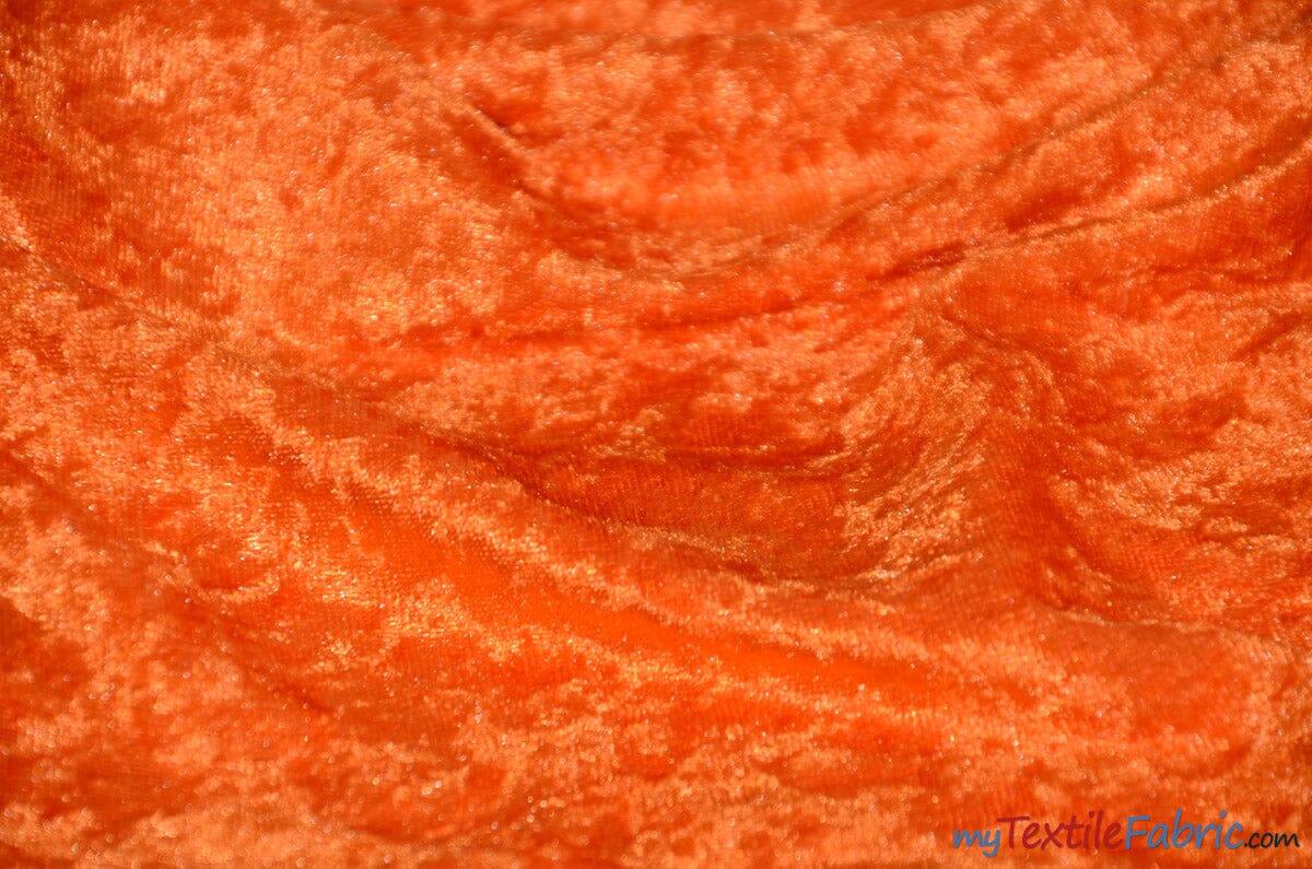 Panne Velvet Fabric | 60" Wide | Crush Panne Velour | Apparel, Costumes, Cosplay, Curtains, Drapery & Home Decor | Fabric mytextilefabric Yards Orange 