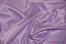 Load image into Gallery viewer, L&#39;Amour Satin Fabric | Polyester Matte Satin | Peau De Soie | 60&quot; Wide | Wholesale Bolt | Wedding Dress, Tablecloth, Multiple Colors | Fabric mytextilefabric Bolts Pale Lavender 