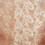 Load image into Gallery viewer, Satin Jacquard | Satin Flower Brocade | 60&quot; Wide | Wholesale Bolt 65 Yards | Fabric mytextilefabric Bolts Peach 
