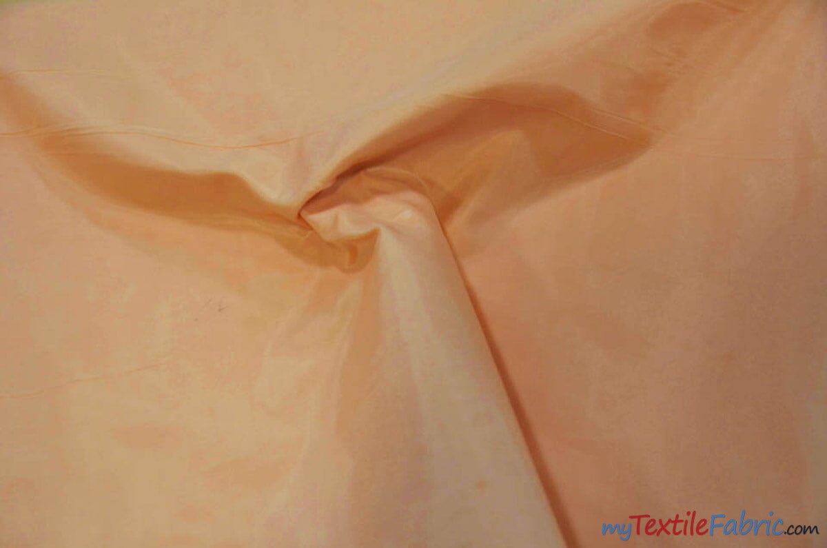 Polyester Silky Habotai Lining | 58" Wide | Super Soft and Silky Poly Habotai Fabric | Wholesale Bolt | Multiple Colors | Digital Printing, Apparel Lining, Drapery and Decor | Fabric mytextilefabric Bolts Peach 