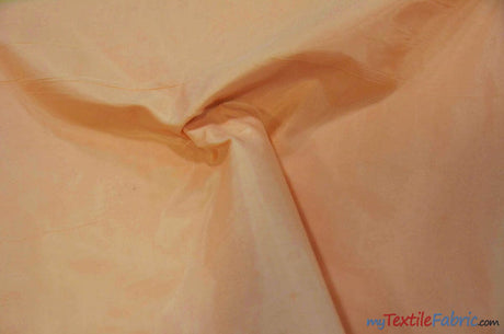 Polyester Silky Habotai Lining | 58" Wide | Super Soft and Silky Poly Habotai Fabric | Wholesale Bolt | Multiple Colors | Digital Printing, Apparel Lining, Drapery and Decor | Fabric mytextilefabric Bolts Peach 