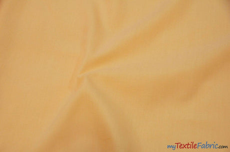 Polyester Cotton Broadcloth Fabric | 60" Wide | Solid Colors | Wholesale Bolt | Multiple Colors | Fabric mytextilefabric Bolts Peach 