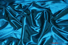 Load image into Gallery viewer, Stretch Taffeta Fabric | 60&quot; Wide | Multiple Solid Colors | Sample Swatch | Costumes, Apparel, Cosplay, Designs | Fabric mytextilefabric Sample Swatches Peacock Blue 