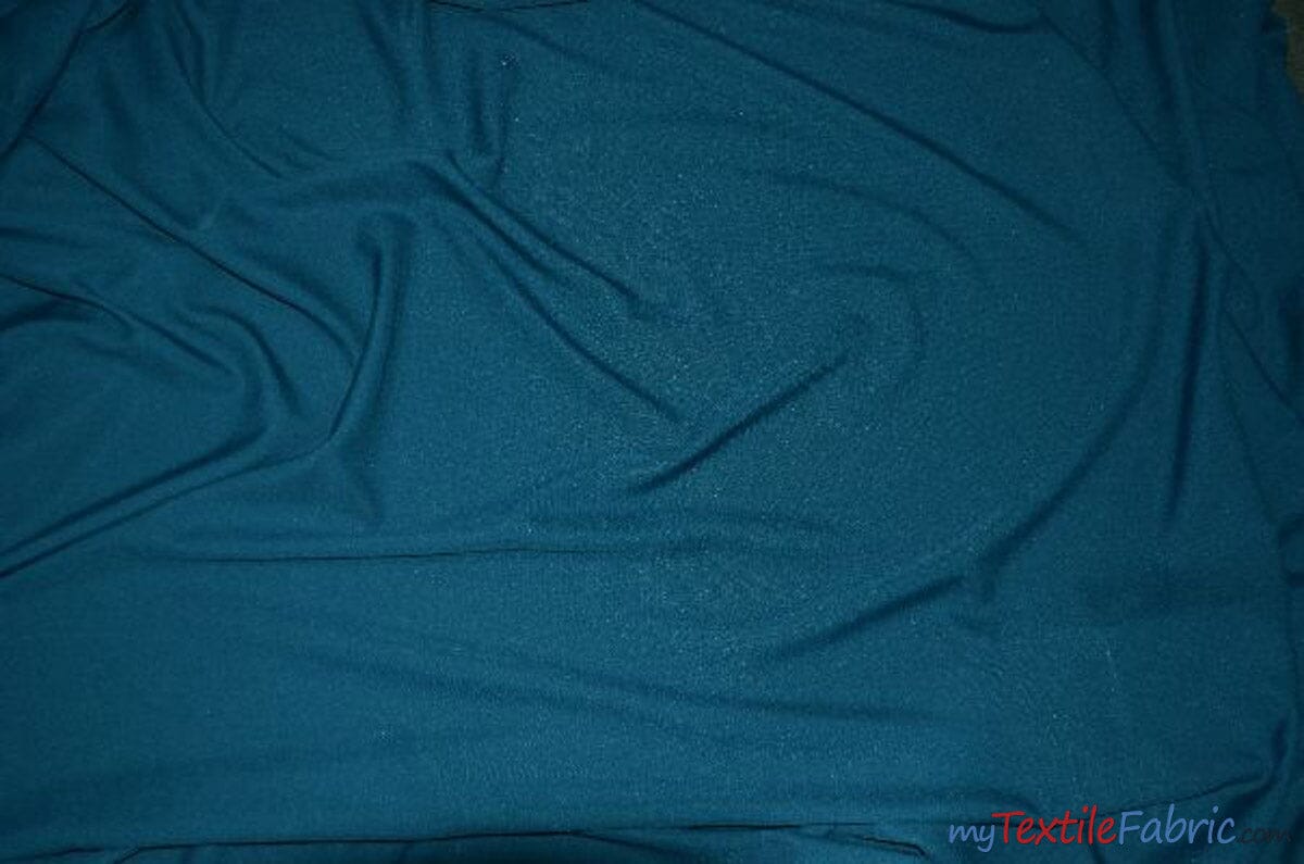 60" Wide Polyester Fabric by the Yard | Visa Polyester Poplin Fabric | Basic Polyester for Tablecloths, Drapery, and Curtains | Fabric mytextilefabric Yards Peacock Blue 