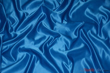 Load image into Gallery viewer, L&#39;Amour Satin Fabric | Polyester Matte Satin | Peau De Soie | 60&quot; Wide | Sample Swatch | Wedding Dress, Tablecloth, Multiple Colors | Fabric mytextilefabric Sample Swatches Peacock 