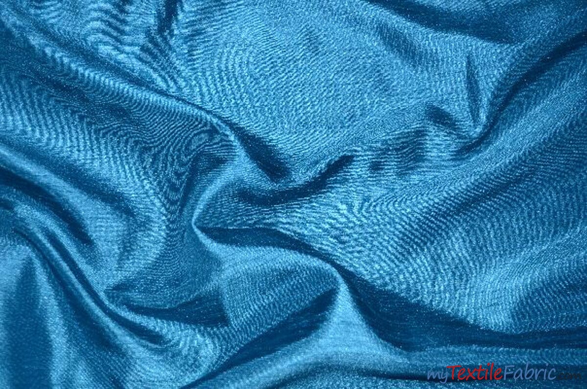 Shantung Satin Fabric | Satin Dupioni Silk Fabric | 60" Wide | Multiple Colors | Continuous Yards | Fabric mytextilefabric Yards Peacock 
