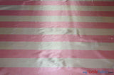 2.5" Stripe Satin Fabric | Soft Satin Stripe Charmeuse Fabric | 60" Wide | Multiple Colors | Fabric mytextilefabric Bolts Pink 2.5 Inch Stripe 