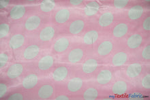 Load image into Gallery viewer, Polka Dot Satin | Soft Satin Polka Dot Charmeuse Fabric | 60&quot; Wide | Fabric mytextilefabric Yards Pink Polka Dot 