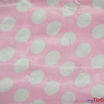 Load image into Gallery viewer, Polka Dot Satin | Soft Satin Polka Dot Charmeuse Fabric | 60&quot; Wide | Fabric mytextilefabric Yards Pink Polka Dot 
