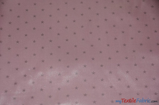 Mini Star Silky Satin Fabric | Soft Mini Star Charmeuse Fabric | 60