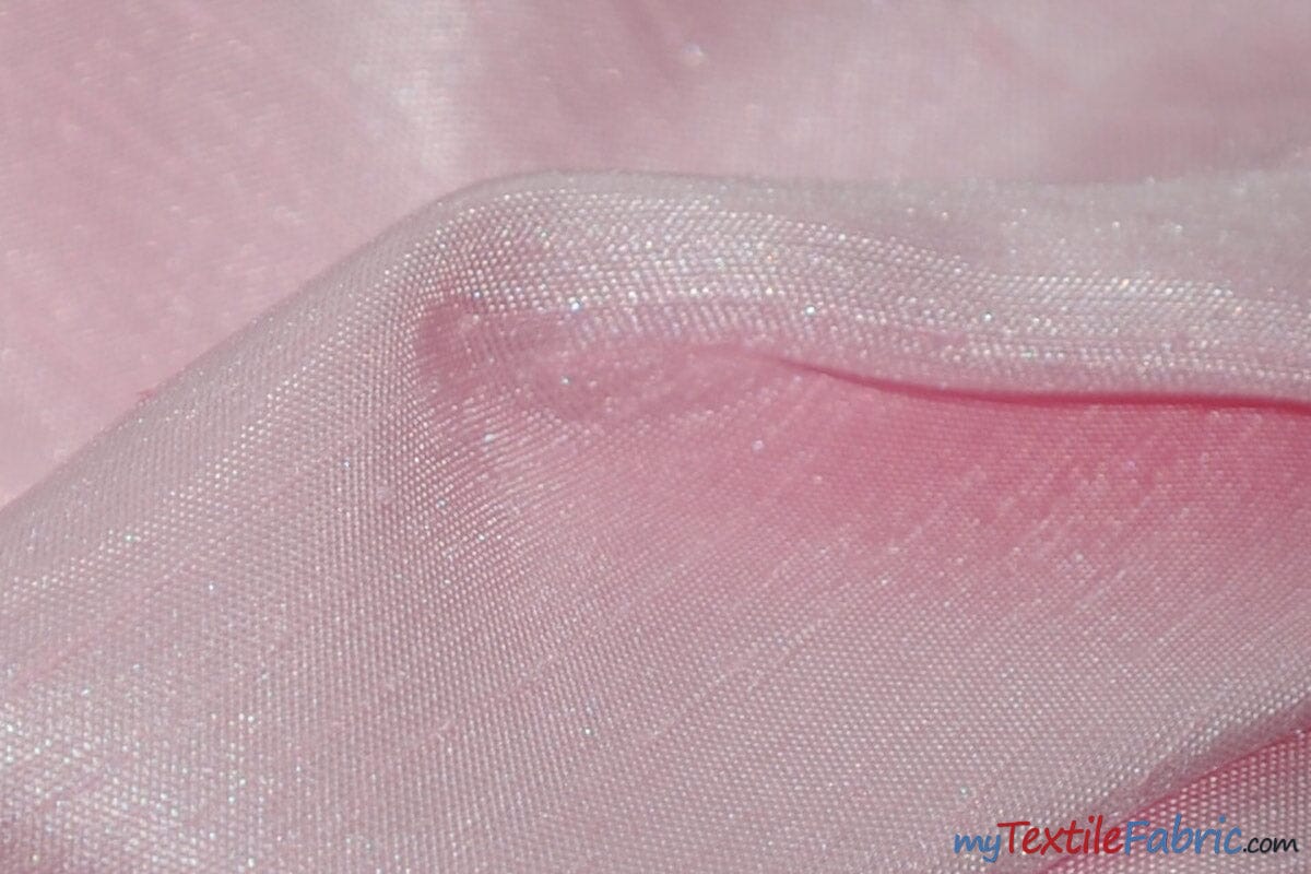 Shantung Satin Fabric | Satin Dupioni Silk Fabric | 60" Wide | Multiple Colors | Sample Swatch | Fabric mytextilefabric Sample Swatches Pink 