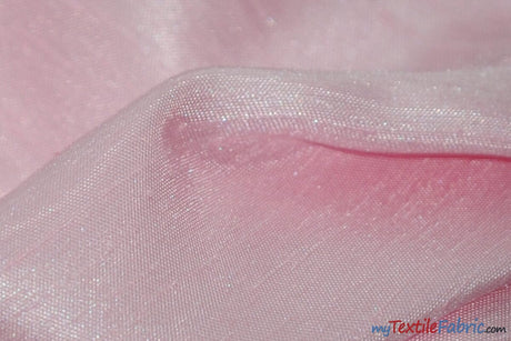 Shantung Satin Fabric | Satin Dupioni Silk Fabric | 60" Wide | Multiple Colors | Sample Swatch | Fabric mytextilefabric Sample Swatches Pink 