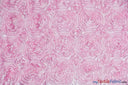 Rosette Satin Fabric | Wedding Satin Fabric | 54" Wide | 3d Satin Floral Embroidery | Multiple Colors | Continuous Yards | Fabric mytextilefabric Yards Pink 