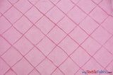 Taffeta Pintuck Fabric | 4"x4" Diamond | Diamond Taffeta Fabric | 58" Wide | Multiple Colors | Continuous Yards | Fabric mytextilefabric Yards Pink 